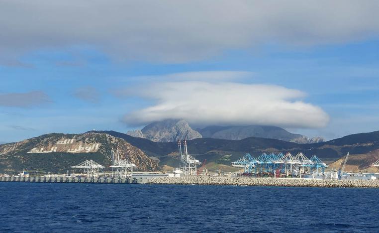 A view of Tanger Med port from the sea