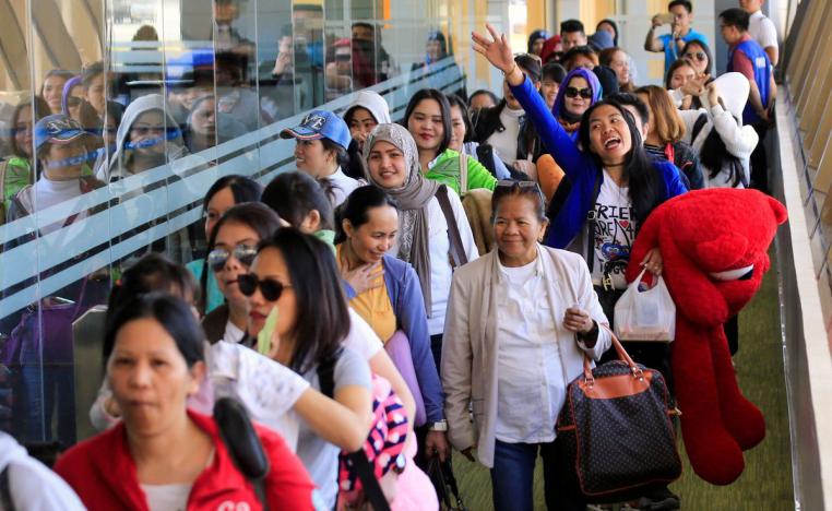 آلاف العمال الفيليبينيين توافدوا على الكويت خلال الأعوام الماضية