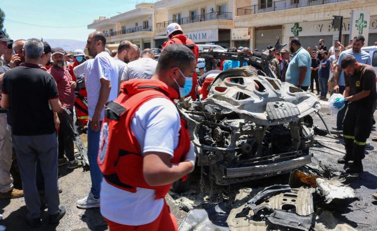 طائرة إسرائيلية استهدفت سيارة القيادي في الجماعة الإسلامية 