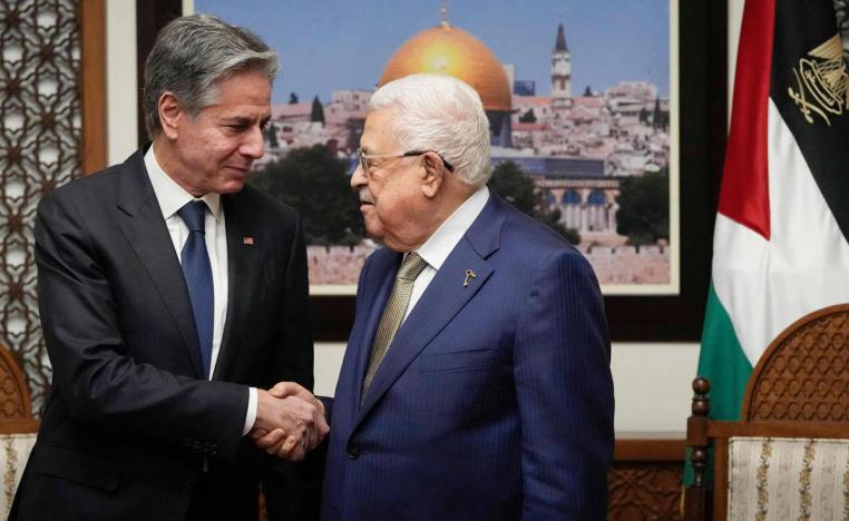 الرئيس الفلسطيني محمود عباس يستقبل وزير الخارجية الأميركي انتوني بلينكن