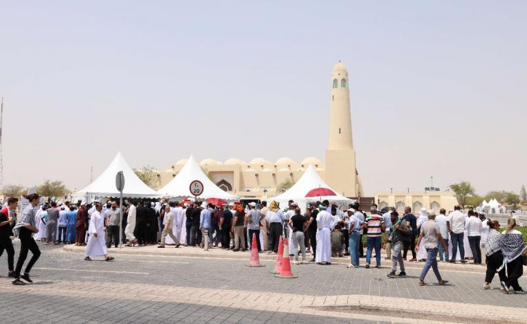 جنازة هنية أقيمت في أحد أكبر مساجد قطر