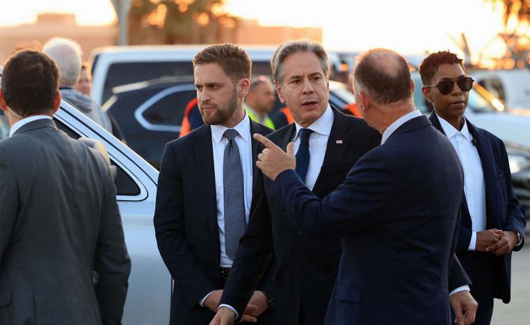 Blinken upon arrival in Tel Aviv