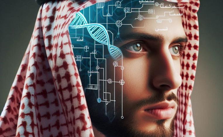 صورة لعربي مع جينات