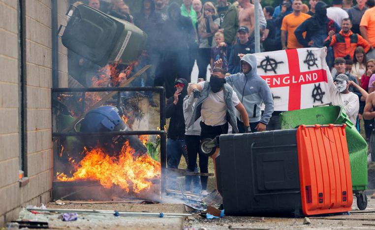 The hotel was targeted by around 400 people during days of rioting involving violence, arson and looting 