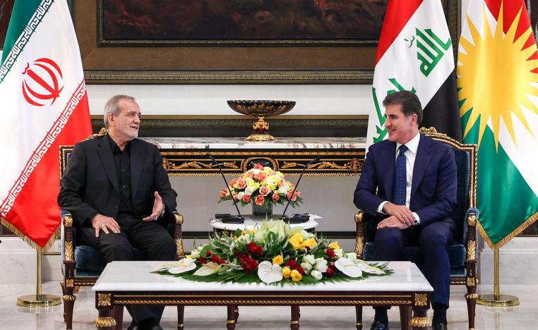 علاقات مع ايران وصفها رئيس اقليم كردستان بالتاريخية