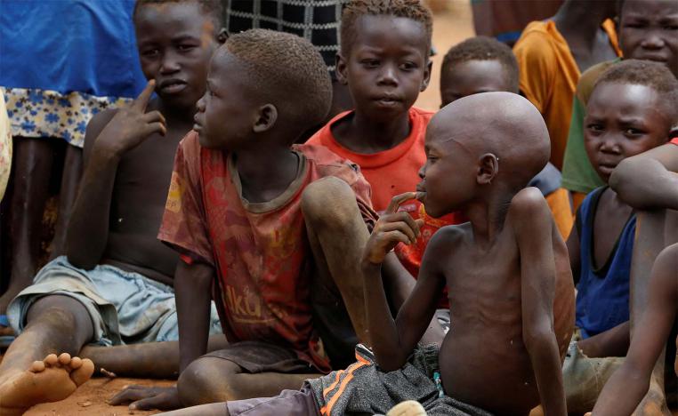 Malnourished kids in Sudan