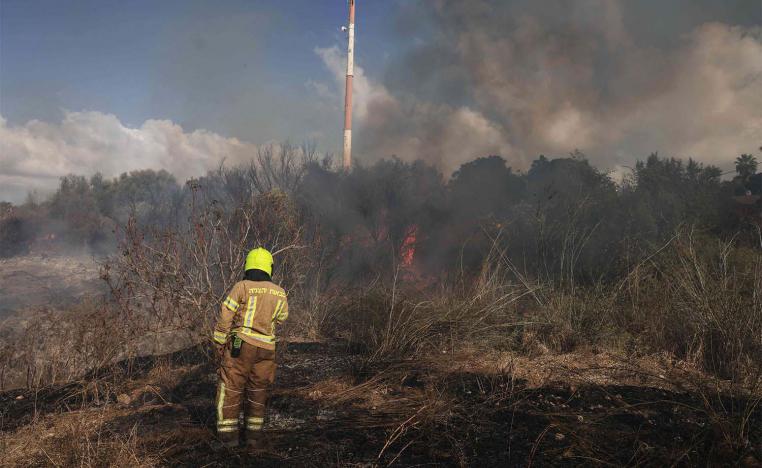 Fire caused by the missile