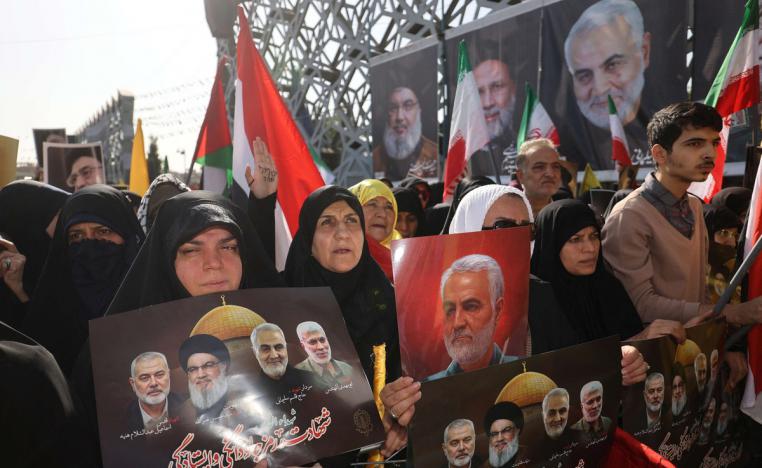 الشارع الايراني يندد بالاغتيالات في صفوف المقاومة 