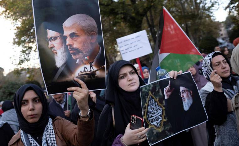 تظاهرة في إسطنبول تأبينا ليحيى السنوار وحسن نصرالله