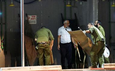 the Israeli military's Golani Brigade camp in Binyamina directly targeted