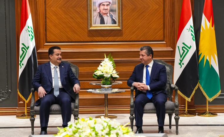 السوداني ومسرور برزاني يؤكدان على ضرورة حماية العراق من تداعيات التوتر الاقليمي
