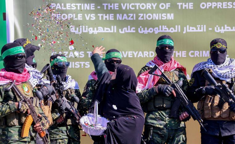 الظهور الاستعراضي لمسلحي حماس في غزة يستفز اسرائيل والولايات المتحدة