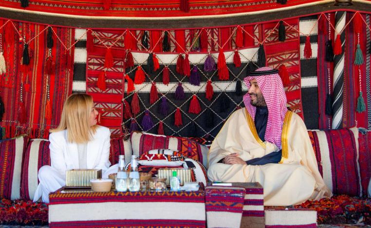 الأمير محمد بن سلمان وميلوني استعرضا أوجه العلاقات الثنائية بين البلدين