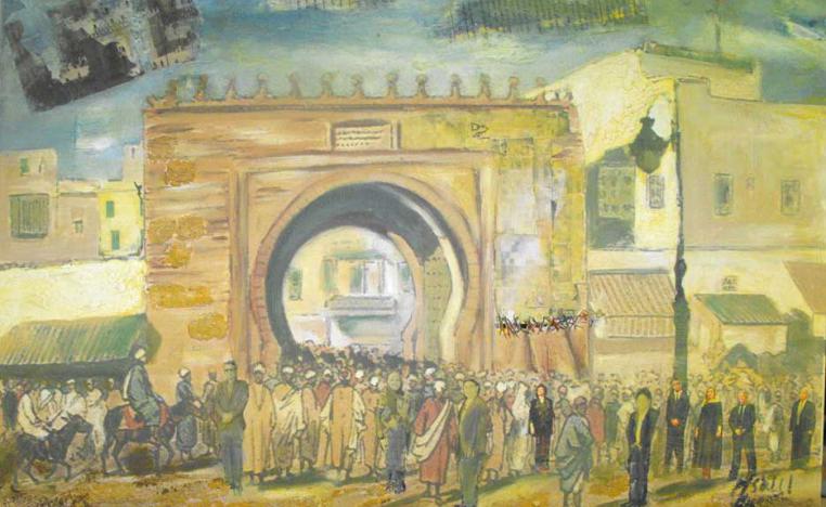 لوحة لعربية المصلي الغريبي