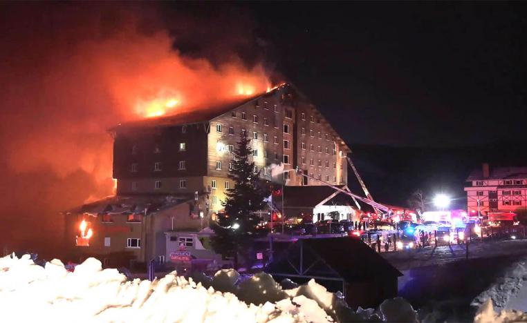 The fire is believed to have started in the restaurant section at around midnight