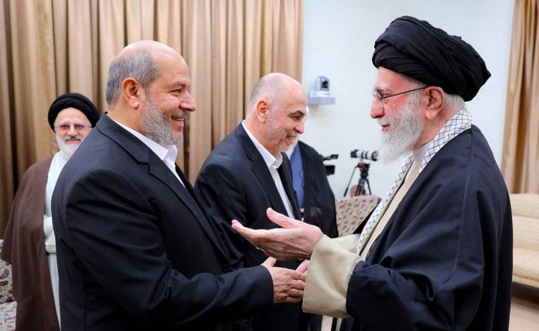 المرشد الإيراني الأعلى علي خامنئي يستقبل قادة حماس