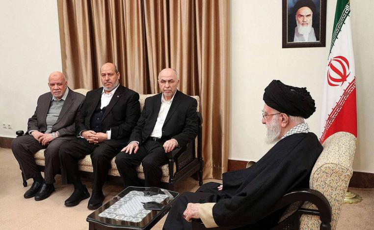 المرشد الأعلى على خامنئي يستقبل قادة من حماس