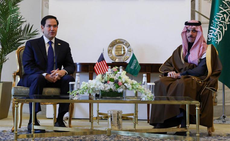 Rubio meets with Saudi Foreign Minister Prince Faisal bin Farhan Al Saud, in Riyadh