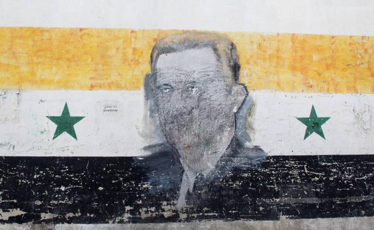 صورة مشوهة لبشار الأسد