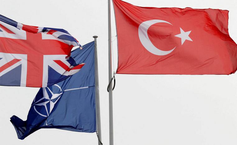 British and Turkish flags