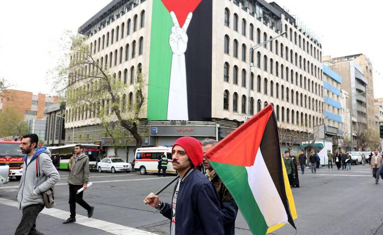 تظاهرة وسط طهران تأييدا لفلسطين