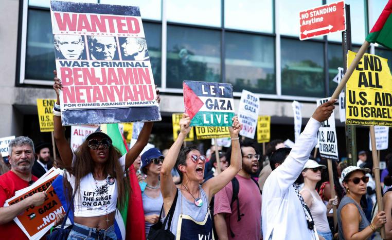 نشطاء أميركيون يضغطون من أجل وقف حرب غزة 