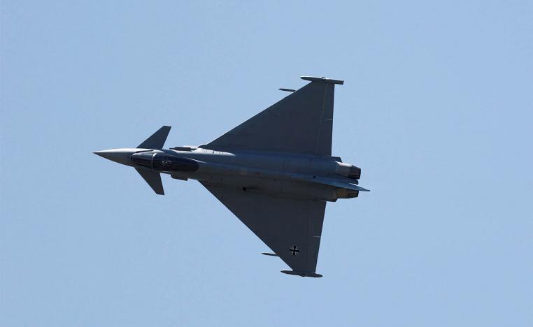 A Eurofighter Typhoon jet