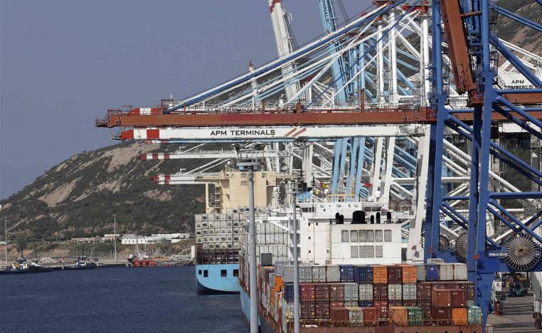 The Tanger Med port in Tangier is one of Morocco's economic pillars