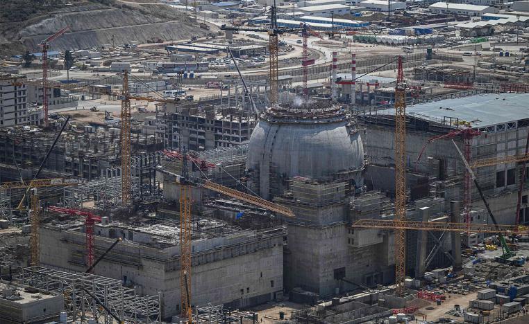 The construction of the Russian-built Akkuyu Nuclear Power Plant in Mersin Province