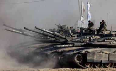 Pounding the outskirts of Gaza City