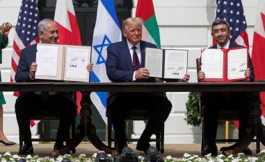 The signing ceremony of the Abraham Accords in September 2000
