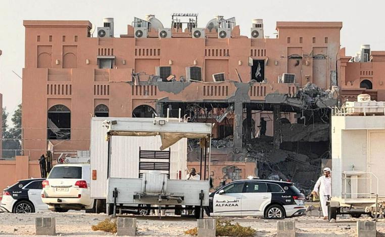 The scene of Israeli strikes on Hamas officials in Doha