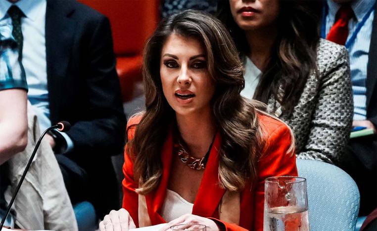 US envoy Morgan Ortagus 