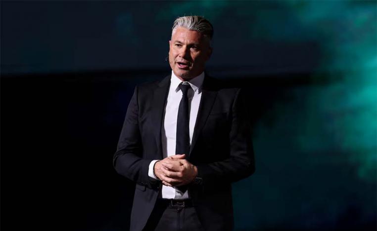 Humain CEO Tareq Amin speaking at the Fortune Global Forum in Riyadh