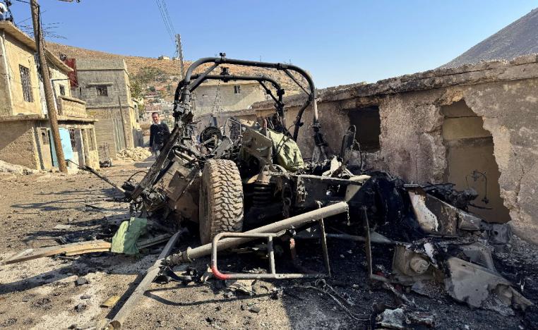 الجيش الاسرائيلي دمر مركبة تركها وراءه