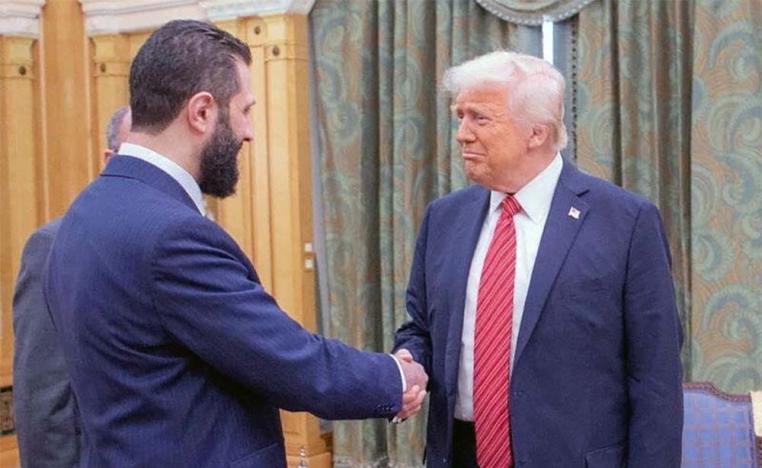 Trump first met with Sharaa in Saudi Arabia last May