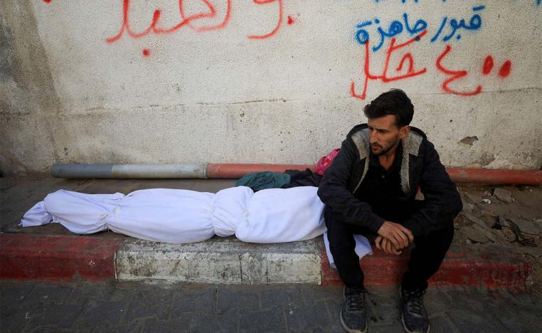 A dead Palestinian corpse