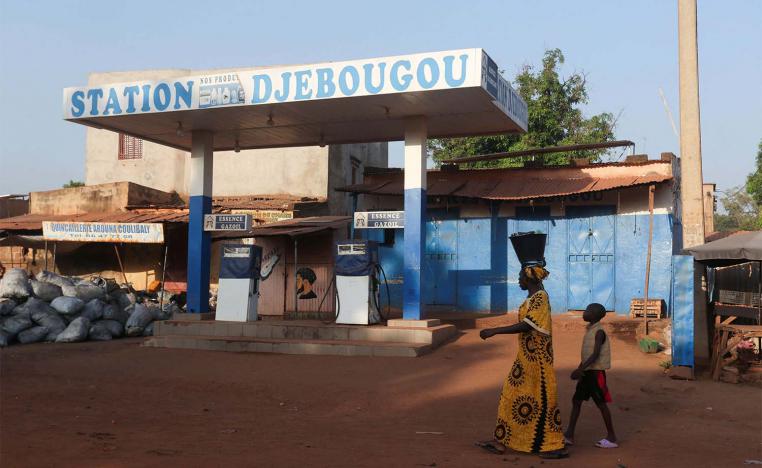 Closed petrol station in Mali