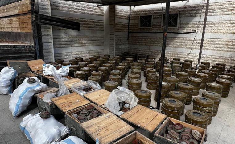 ضبط 1250 لغماً حربياً جاهزا للاستخدام