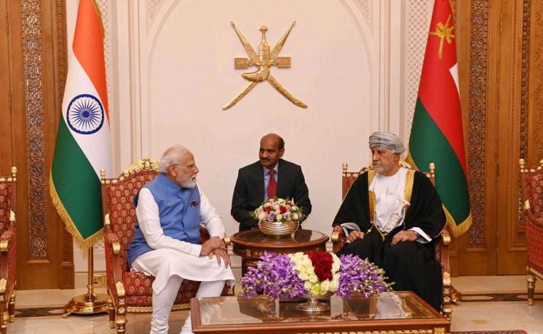 Indian Prime Minister Narendra Modi meets Oman’s Deputy Prime Minister for Defence Affairs Sayyid Shihab bin Tariq Al Said in Muscat, December 17, 2025. 