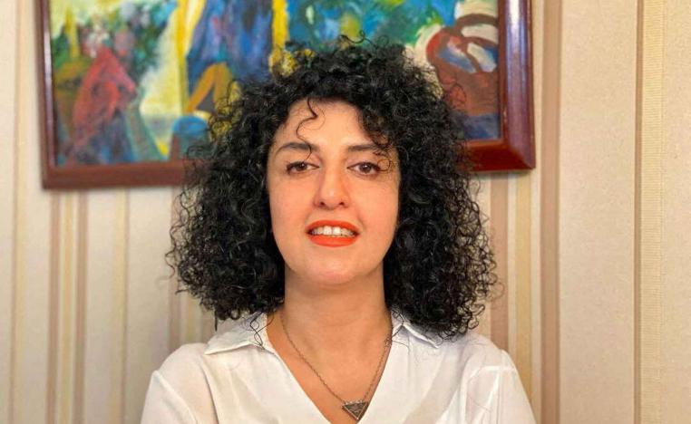 Iranian human rights activist and the vice president of the Defenders of Human Rights Centre (DHRC) Narges Mohammadi poses in this undated handout picture. 