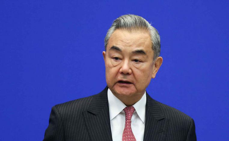 Chinese Foreign Minister Wang Yi speaks in Beijing, October 27, 2025. 
