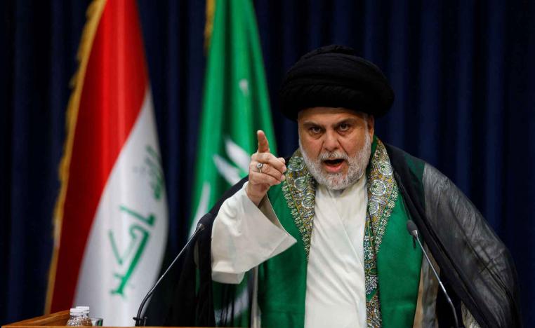 Iraqi Shia cleric Muqtada al-Sadr delivers a speech in Najaf, Iraq May 17, 2024. 