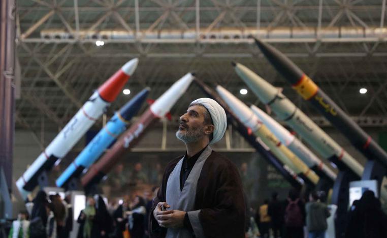 An Iranian cleric visits the Islamic Revolutionary Guard Corps (IRGC) Aerospace Force Museum in Tehran, November 12, 2025. 
