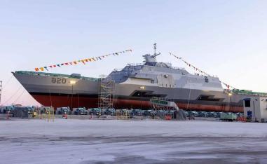 A view of His Majesty King Saud, the first of four multi-mission combat vessels under Saudi Arabia’s Tuwaiq Project.