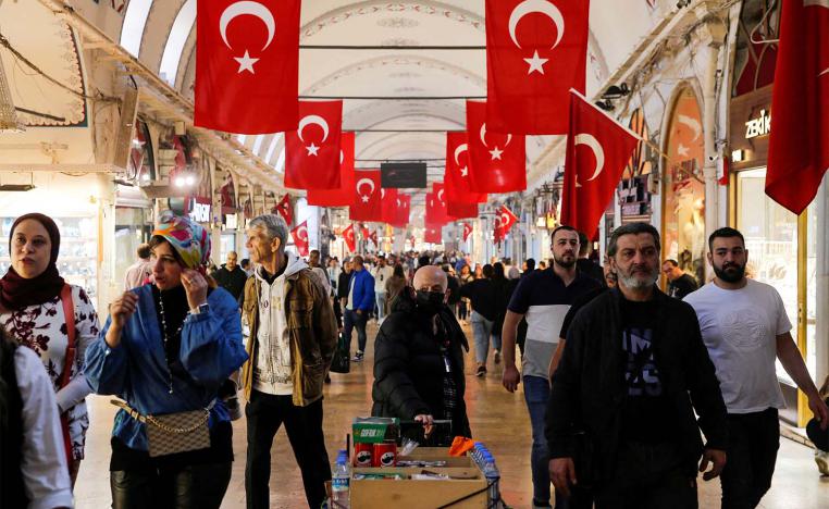 People shop at Grand Bazaar in Istanbul