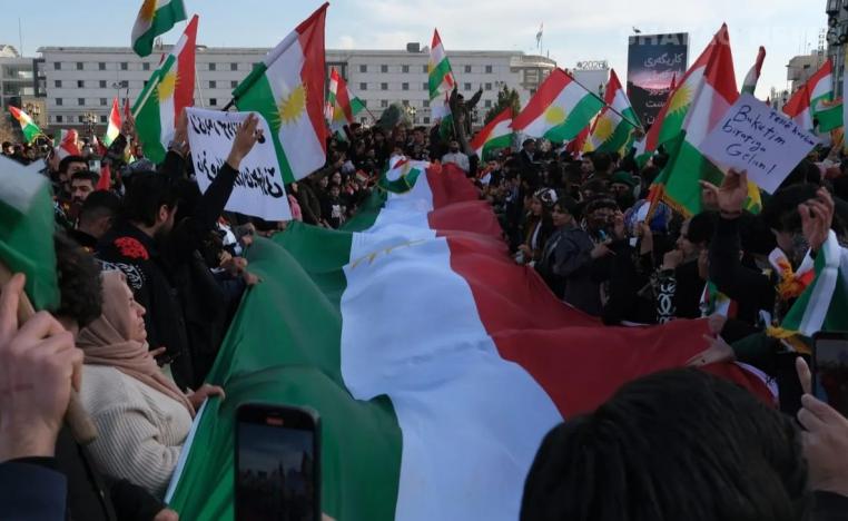 جانب من الاحتجاجات في اربيل (المصدر وكالة شفق نيوز الكردية العراقية)