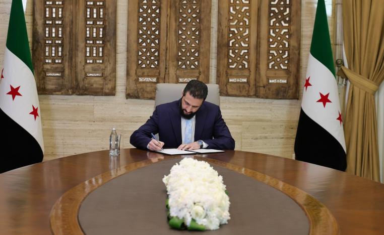 الشرع يوقع اتفاق دمج قسد ووقف اطلاق النار