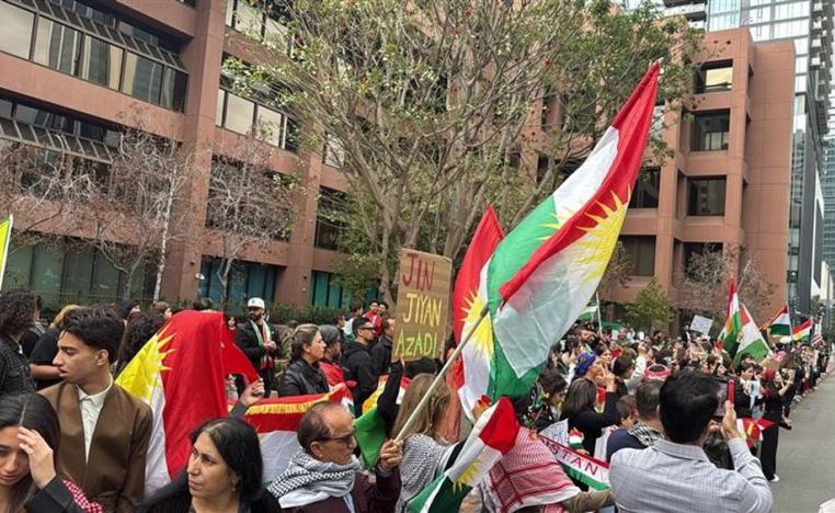 مظاهرات كاليفورنيا تعيد طرح القضية الكردية على طاولة الرأي العام الدولي