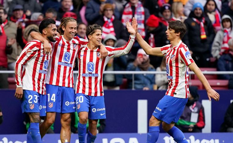 أتلتيكو مدريد فرض سيطرته الكاملة على مجريات اللعب منذ الدقائق الأولى